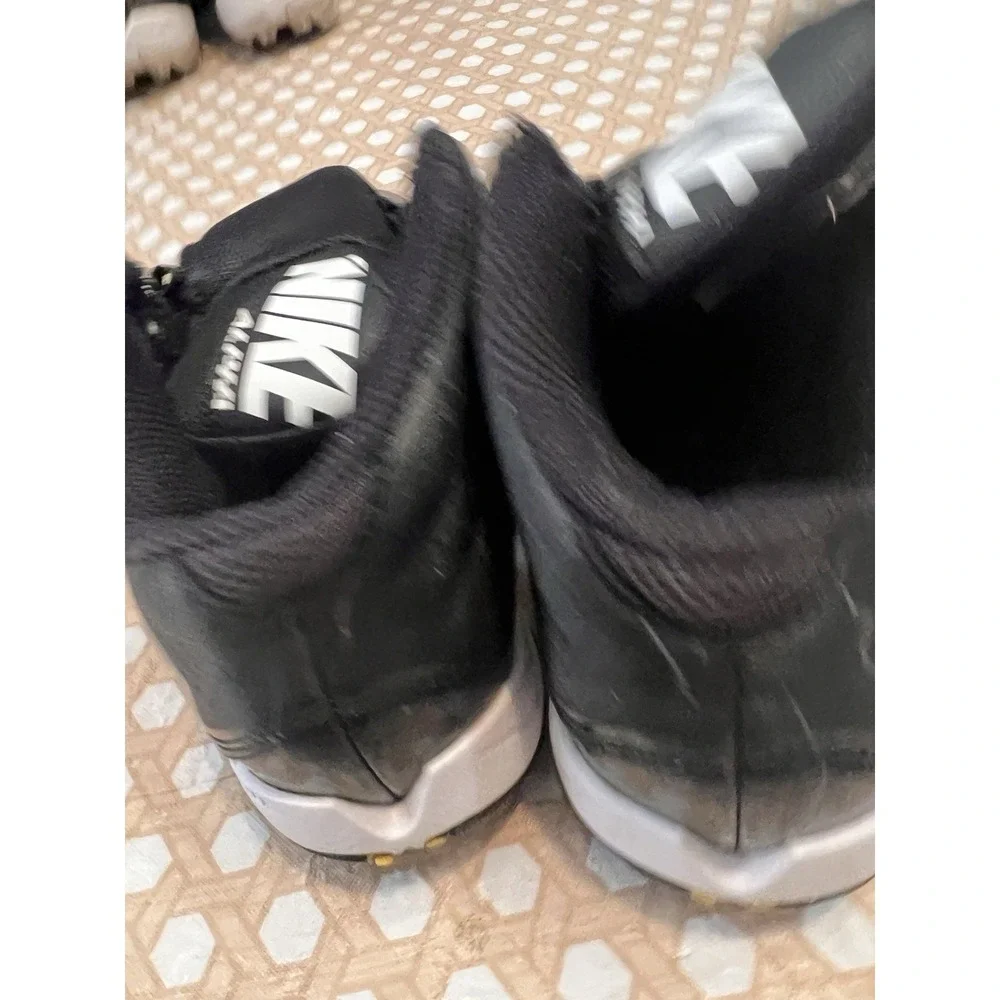 Nike Alpha Fast Flex Black Logo Lace Up  Football Cleats size 3Y